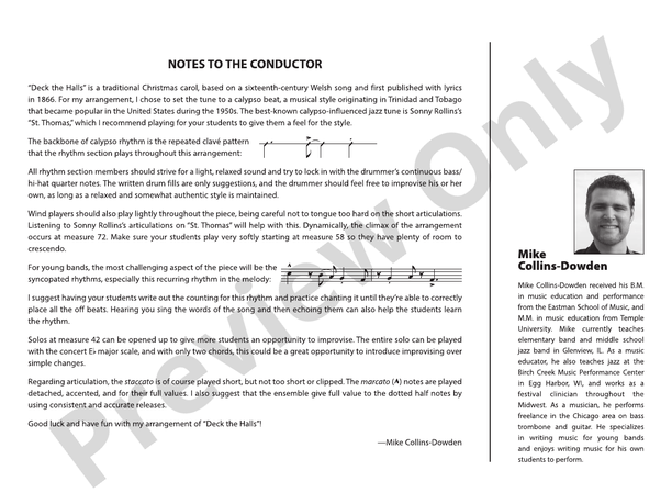 Deck the Halls (Young Jazz Ensemble) - Jazz Ensemble Conductor Score & Parts (Digital Download)