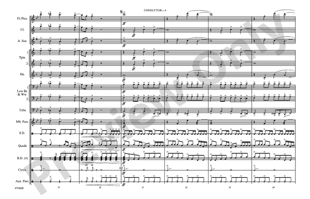 Pressure – Marching Band Conductor Score & Parts (Digital Download)