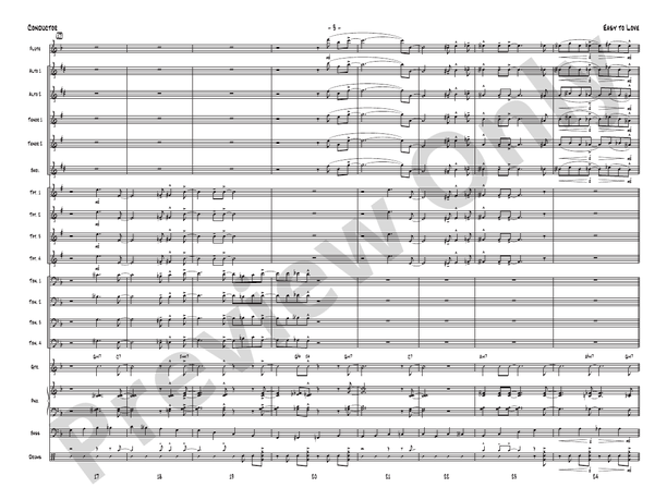 Easy to Love – Jazz Ensemble Conductor Score & Parts (Digital Download)