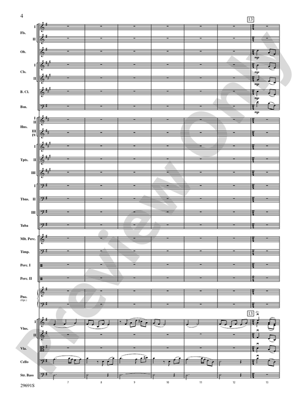Evangeline: Two Cajun Songs – Full Orchestra Conductor Score & Parts (Digital Download)