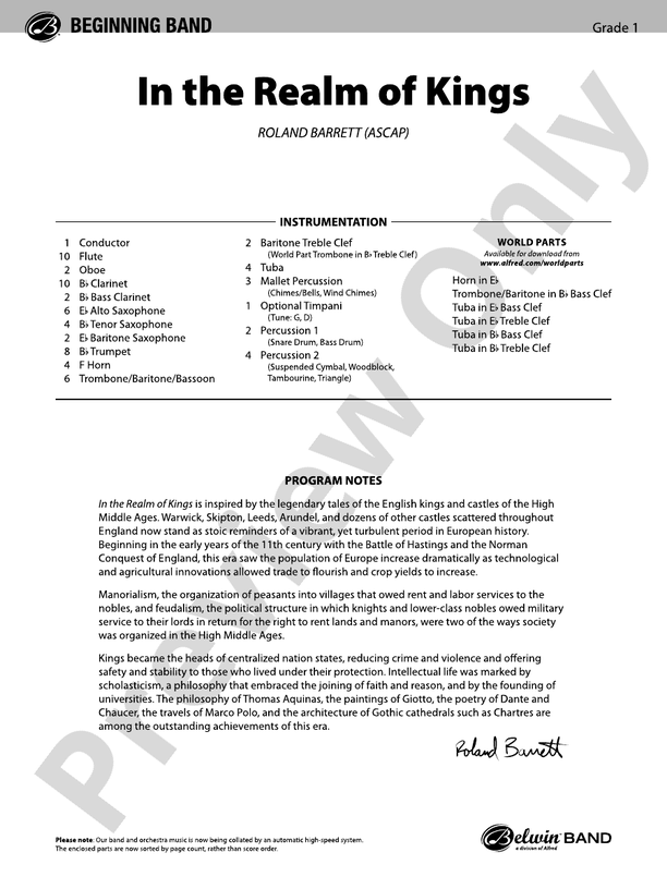 In the Valley of the Ancients - Concert Band Conductor Score & Parts (Digital Download)