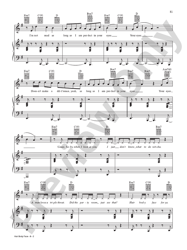 Hair Body Face (from A Star Is Born) - PVG (Digital Download)