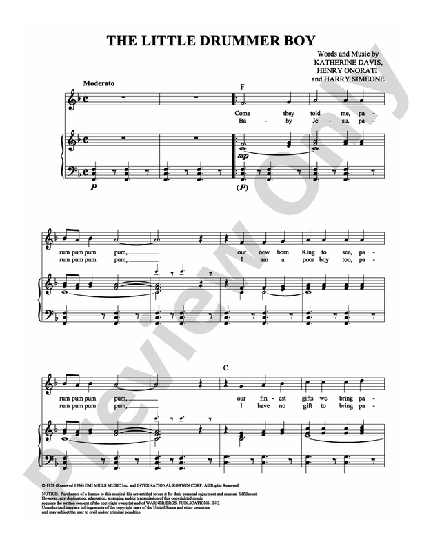 The Little Drummer Boy -  Frank Sinatra - PVG (Digital Download)