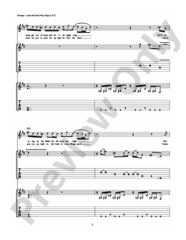 Learn the Hard Way - Guitar TAB (Digital Download)