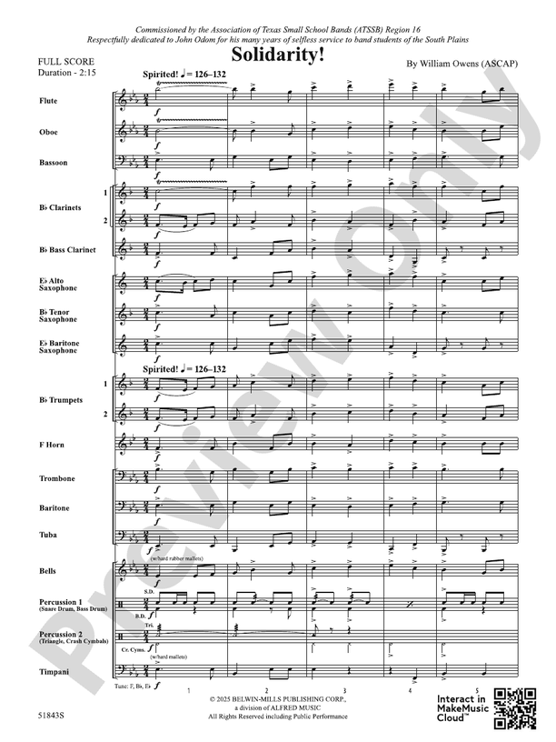 Solidarity! - Concert Band Conductor Score & Parts(Digital Download)