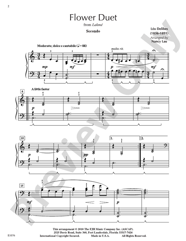 Flower Duet - Piano (Digital Download)