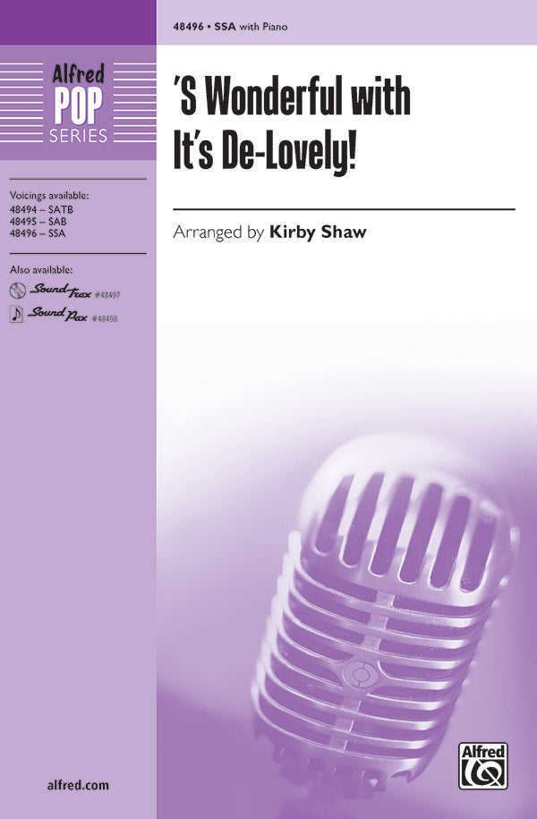 S Wonderful with It's De-Lovely SSA - Gershwin George; Porter Cole Shaw Kirby Alfred 48496