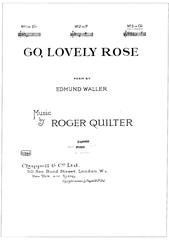 Go, Lovely Rose (Archive) - G Major Vocal/Piano (Digital Download)