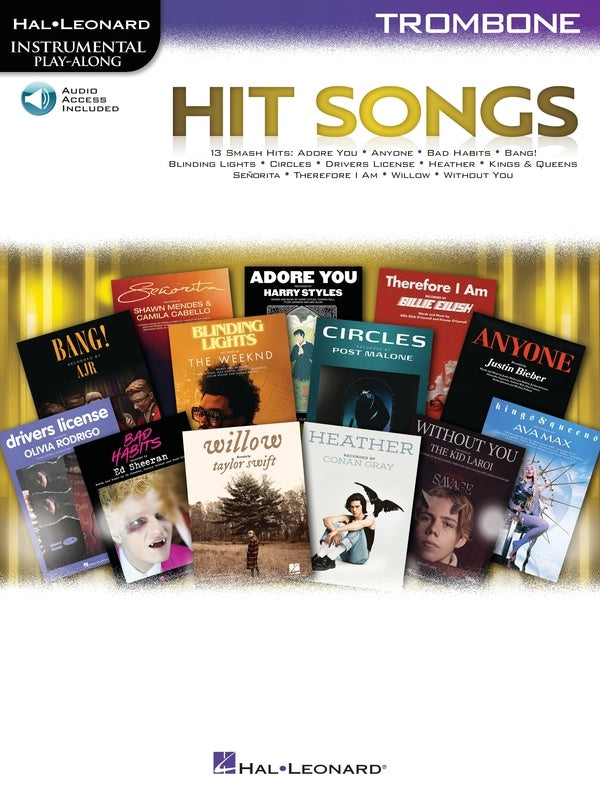 Hit Songs - Trombone/Audio Access Online Hal Leonard 374361