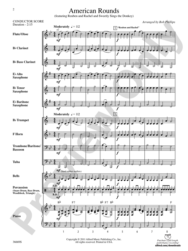 American Rounds - Concert Band Conductor Score & Parts (Digital Download)