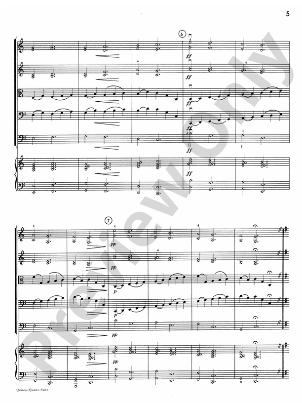 Quinto-Quarto Suite – String Orchestra Conductor Score & Parts (Digital Download)