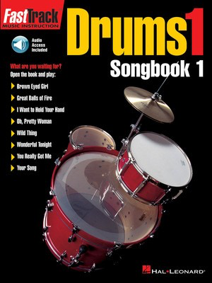 FastTrack Drums Songbook 1 - Level 1 - Drums Hal Leonard Drum Notation /CD
