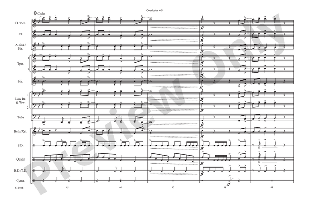 Hot N Cold (Arr. Doug Adams) – Marching Band Conductor Score & Parts (Digital Download)