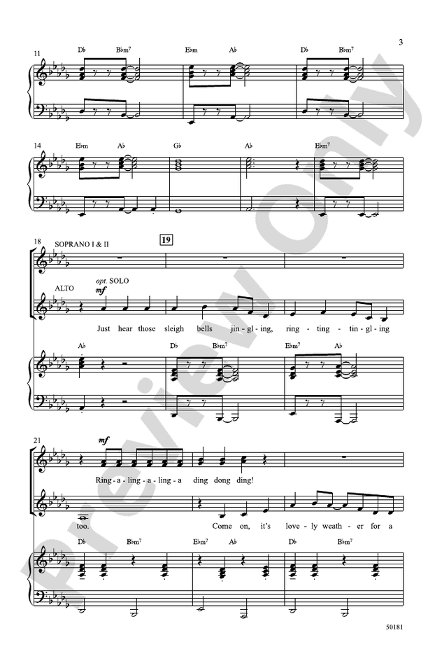 Sleigh Ride - SSA Choral Octavo (Digital Download)