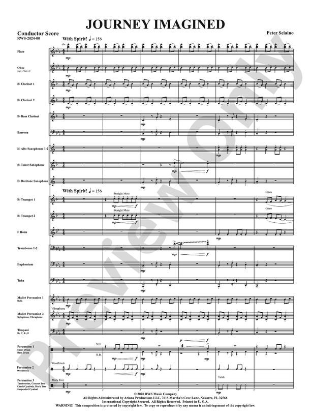 Journey Imagined - Concert Band Conductor Score & Parts (Digital Download)