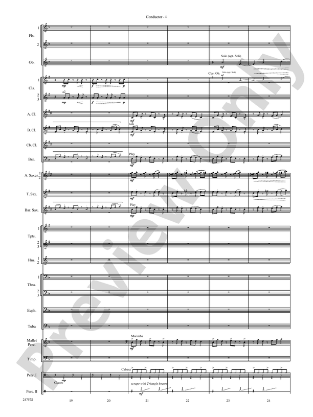 Currents - Concert Band Conductor Score & Parts (Digital Download)