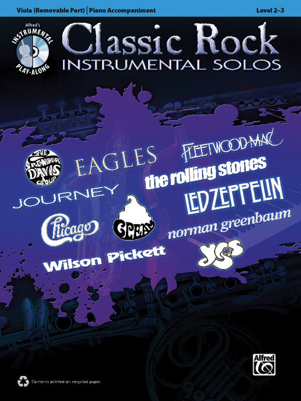 Classic Rock Instrumental Solos Viola Bk/Cd