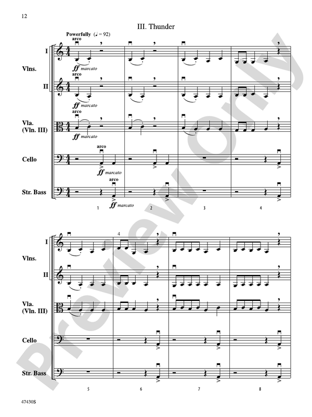 Sky Suite - String Orchestra Conductor Score & Parts (Digital Download)