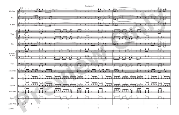 Stairway to Heaven – Marching Band Conductor Score & Parts (Digital Download)