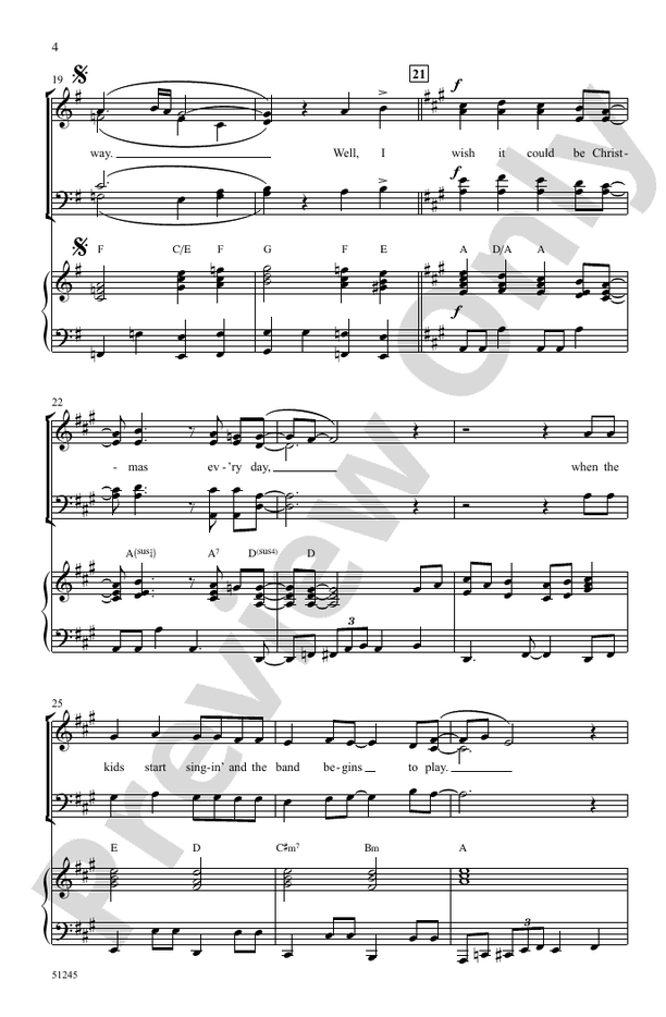 I Wish It Could Be Christmas Every Day - SATB Choral Octavo (Digital Download)
