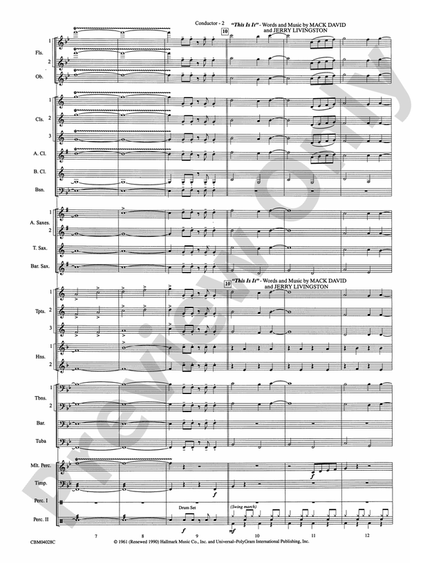 What's Up at the Symphony? Bugs Bunny's Greatest Hits (Medley) - Concert Band Conductor Score & Parts (Digital Download)