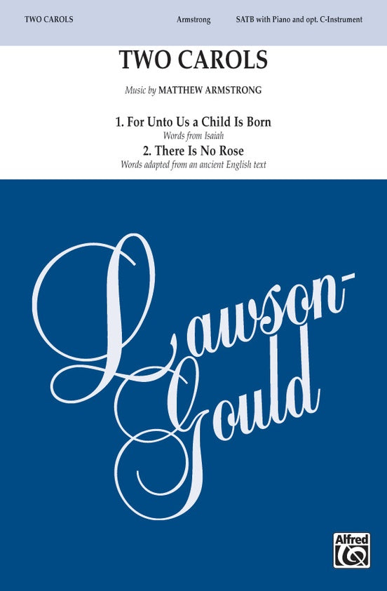 Two Carols - SATB Choral Octavo (Digital Download)