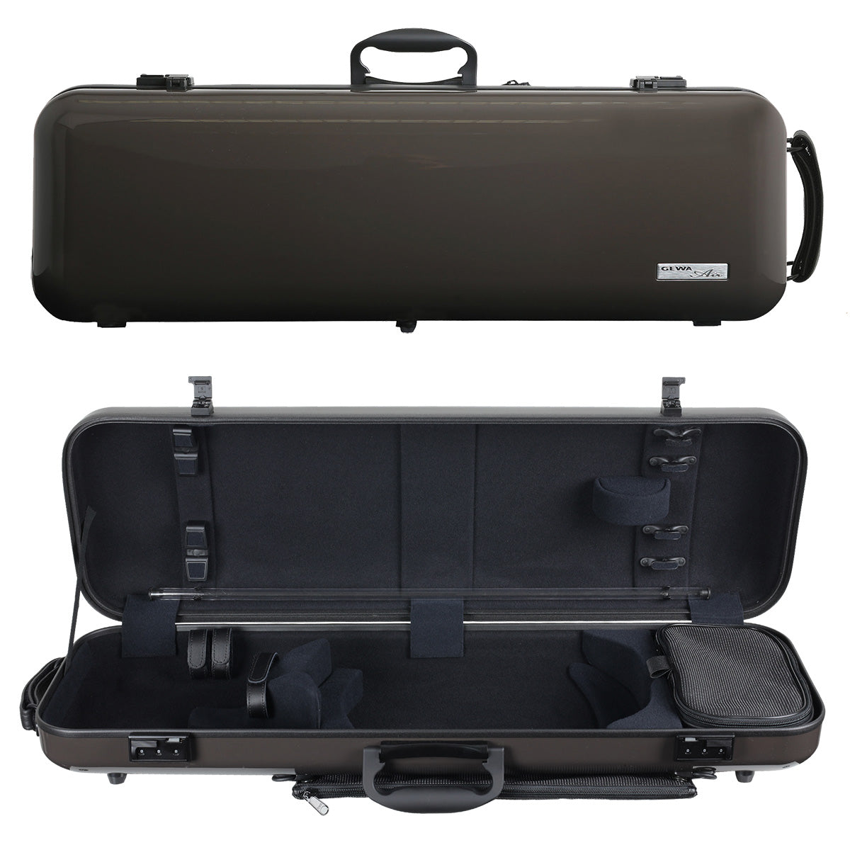 GEWA Air 2.1 Oblong Violin Case with Subway Handle Brown Gloss 4/4