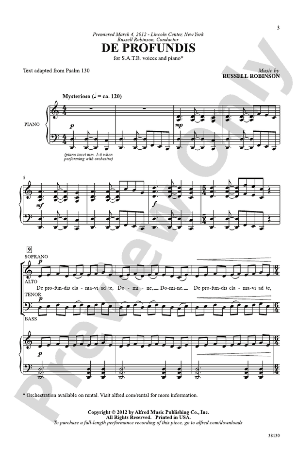 De Profundis – SATB Choral Octavo (Digital Download)