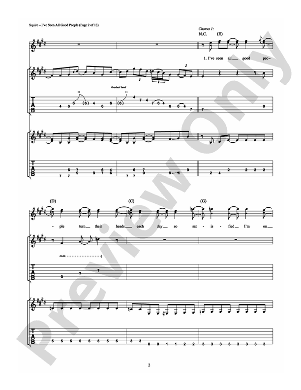 I've Seen All Good People (b. All Good People) - Guitar TAB (Digital Download)