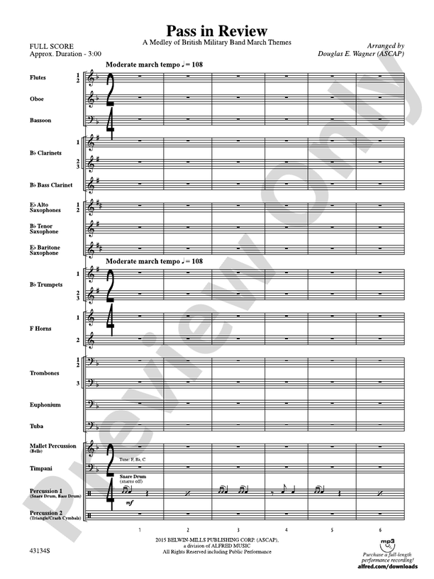 Pass in Review - Concert Band Conductor Score & Parts (Digital Download)