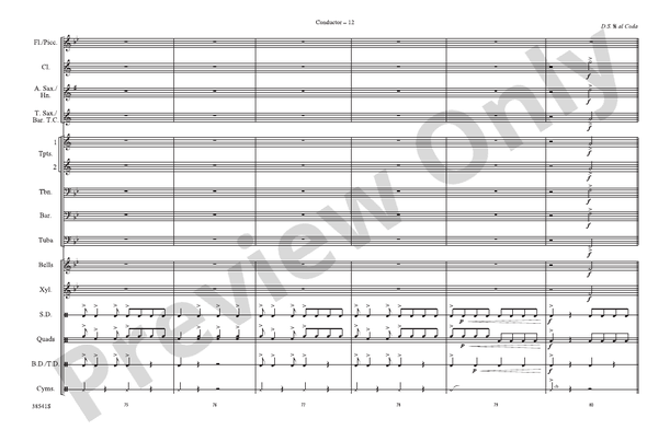 A Star-Spangled March – Marching Band Conductor Score & Parts (Digital Download)