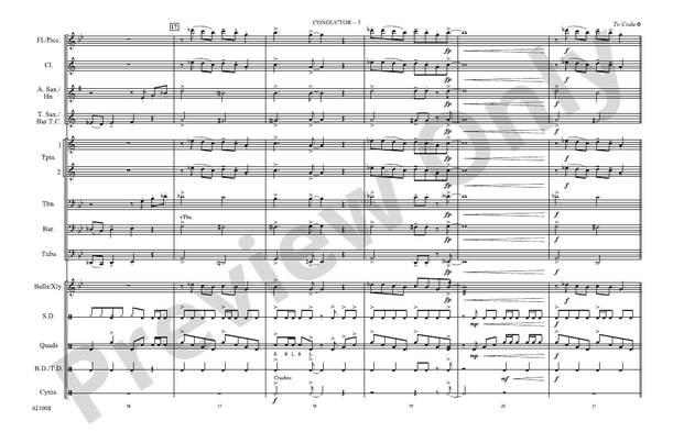 The Jazz Police – Marching Band Conductor Score & Parts (Digital Download)