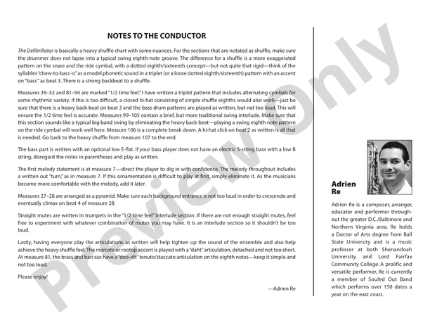 The Defibrillator - Jazz Ensemble Conductor Score & Parts (Digital Download)