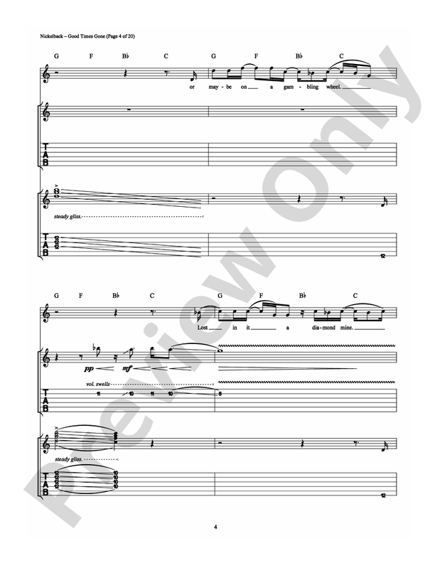 Good Times Gone - Guitar TAB (Digital Download)