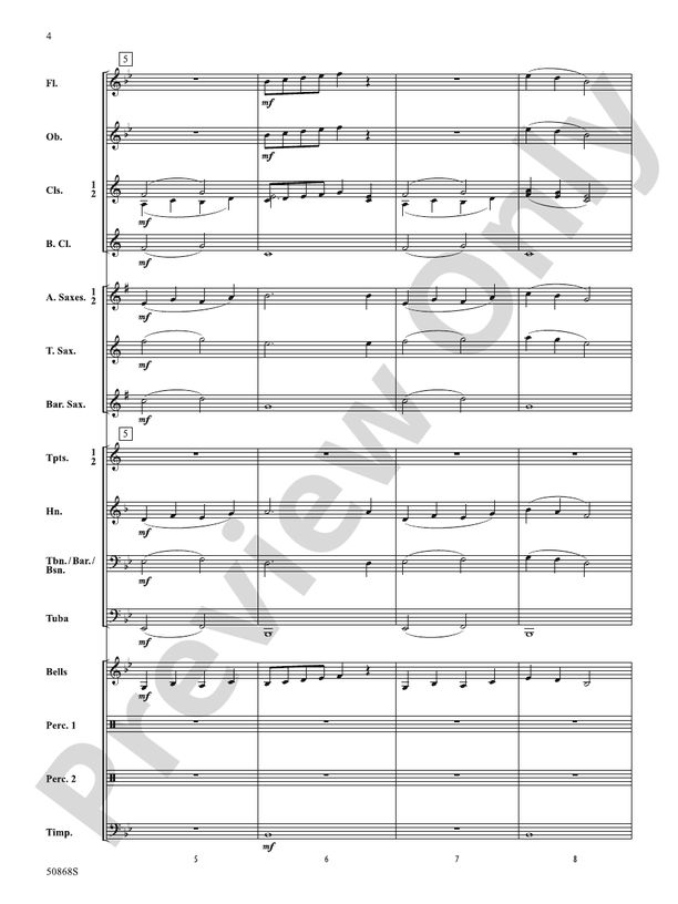 Intrepid Fanfare – Concert Band Conductor Score & Parts