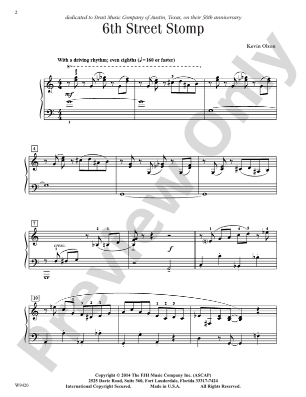 6th Street Stomp - Piano (Digital Download)