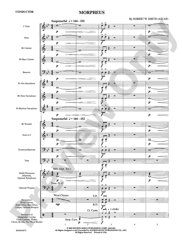 Morpheus - Concert Band Conductor Score & Parts (Digital Download)