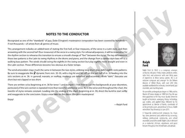 It Don't Mean a Thing (If It Ain't Got That Swing) – Jazz Ensemble Conductor Score & Parts (Digital Download)