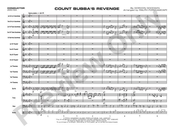 Count Bubba's Revenge - Jazz Ensemble Conductor Score & Parts(Digital Download)