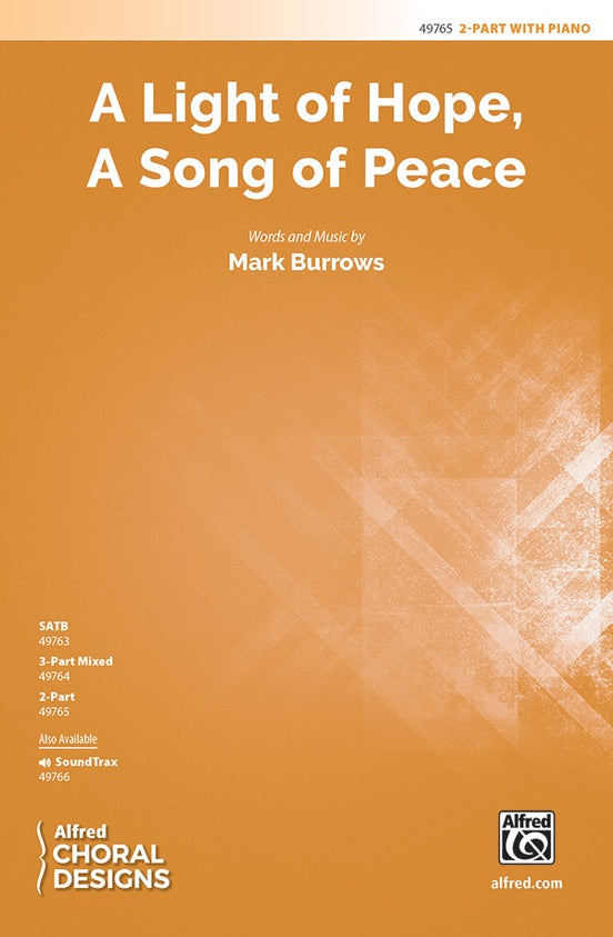 A Light of Hope, A Song of Peace - 2 Part Treble  Choral Octavo (Digital Download)