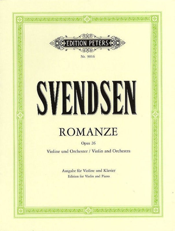 Svendsen - Romance in G Op26 - Violin/Piano Accompaniment - Peters EP9016