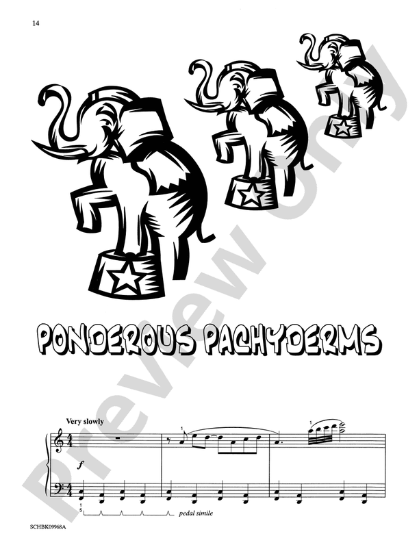 Ponderous Pachyderms - Piano Solo (Digital Download)