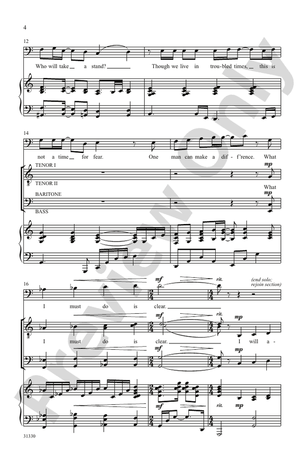 I Am That Man – TTBB Choral Octavo (Digital Download)