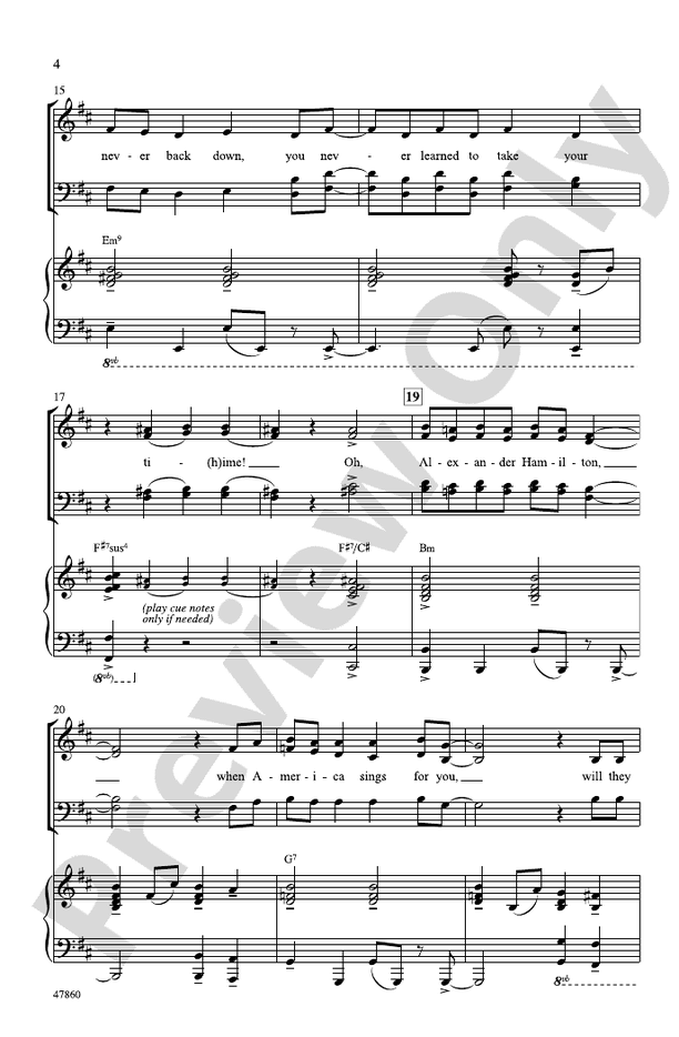 Hamilton Highlights – SATB Choral Octavo (Digital Download)