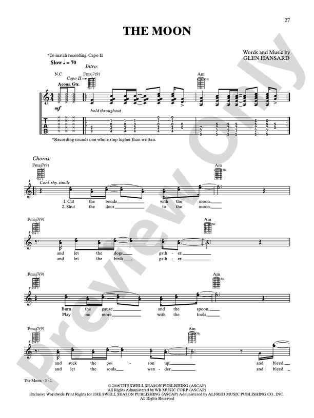 The Moon - Guitar TAB (Digital Download)