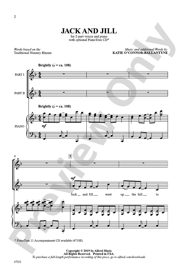Jack and Jill – 2-Part Choral Octavo (Digital Download)