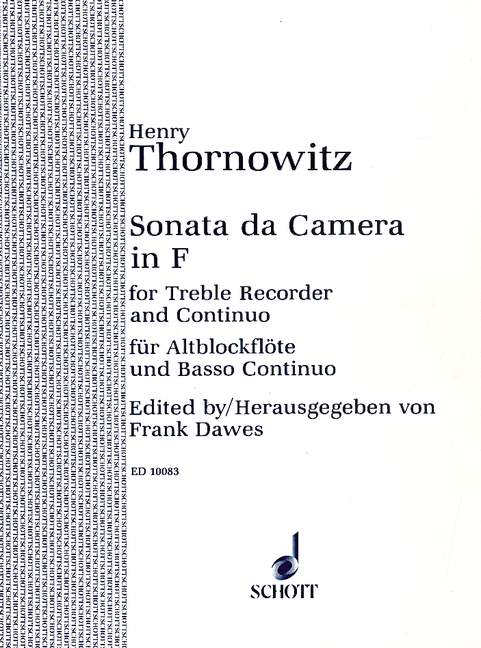 Sonata da Camera in F Treble Recorder/Piano