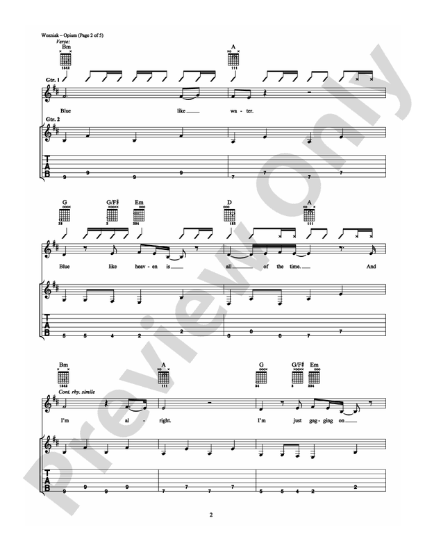 Opium - Guitar TAB (Digital Download)
