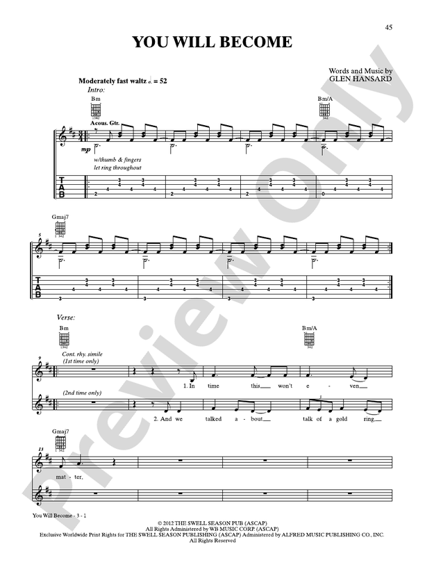 You Will Become - Guitar TAB (Digital Download)