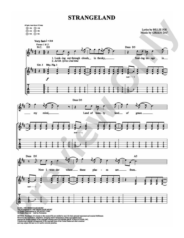 Strangeland - Guitar TAB (Digital Download)